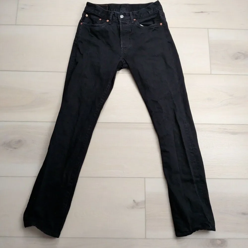 Buck Mason Jeans Mens 28x31 Black‎ Maverick Slim Fit Japanese Denim Button Fly